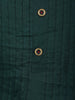 Dark Green Floral Embroidered Cotton Salwar Suit With Dupatta