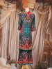 Dark Green Floral Printed Cotton Palazzo Suit