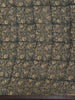 Dark Green Floral Printed Design Chanderi Cotton Saree with Contrast Zari Border