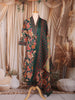 Dark Green Floral Printed Design Cotton Straight Cut Salwar Suit with Dupatta