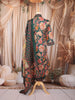 Dark Green Floral Printed Design Cotton Straight Cut Salwar Suit with Dupatta