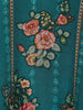 Dark Green Floral Printed Design Crepe Kaftan Suit