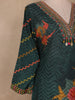 Dark Green Floral Printed Design Silk Salwar Suit