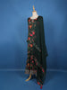 Dark Green Floral Printed Georgette Salwar Suit