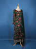 Dark Green Floral Printed Georgette Salwar Suit
