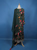Dark Green Floral Printed Georgette Salwar Suit