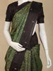 Dark Green Floral Zari Woven Design Pure Kanchipuram Silk Saree with Contrast Maroon Border