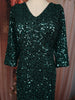 Dark Green Heavy Sequins Embroidered Design Shimmer Party Wear Gown