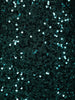 Dark Green Heavy Sequins Embroidered Design Shimmer Party Wear Gown