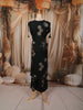Dark Green Oversized Floral Mirror and Thread Embroidered Design Cotton Palazzo Suit