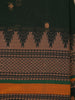 Dark Green Small Butta Design Cotton Saree - Diadem