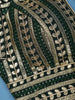 Dark Green Striped Design Georgette Readymade Blouse - Diadem
