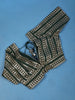 Dark Green Striped Design Georgette Readymade Blouse - Diadem
