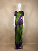 Dark Green Stripes Woven Pure Kanchipuram Silk Saree