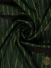 Dark Green Stripes Woven Pure Kanchipuram Silk Saree