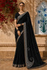 Dark Green Tussar Silk Saree with Paisley Motif on the body and Zari Border
