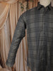 Dark Grey Checked Woven Design Pure Cotton Formal Wear Full Sleeve Men Shirt