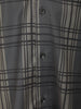 Dark Grey Checked Woven Design Pure Cotton Formal Wear Full Sleeve Men Shirt