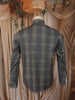 Dark Grey Checked Woven Design Pure Cotton Formal Wear Full Sleeve Men Shirt