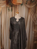 Dark Grey Heavy Beads Embroidered Design Satin Straight Cut Salwar Suit with Matching Dupatta