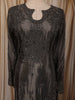 Dark Grey Heavy Beads Embroidered Design Satin Straight Cut Salwar Suit with Matching Dupatta