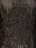 Dark Grey Heavy Beads Embroidered Design Satin Straight Cut Salwar Suit with Matching Dupatta