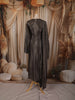 Dark Grey Heavy Beads Embroidered Design Satin Straight Cut Salwar Suit with Matching Dupatta