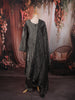 Dark Grey Paisley Sequins and Beads Embroidered Design Tissue Silk Palazzo Suit with Matching Dupatta
