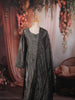 Dark Grey Paisley Sequins and Beads Embroidered Design Tissue Silk Palazzo Suit with Matching Dupatta