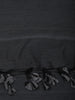 Dark Grey Solid Design Cotton Casual Wear Saree with Kalamkari Blouse