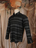 Dark Grey Striped Woven Design Pure Cotton Formal Wear Full Sleeve Men Shirt