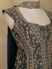 Dark Navy Blue Floral Design Chiffon Palazzo Suit