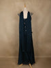 Dark Navy Blue Floral Design Chiffon Palazzo Suit