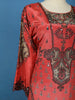 Dark Peach Crepe Anarkali Palazzo Salwar Suit