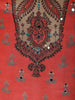 Dark Peach Crepe Anarkali Palazzo Salwar Suit