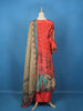 Dark Peach Crepe Anarkali Palazzo Salwar Suit