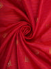 Dark Pink Butta Zari Woven Design Pure Kanchipuram Silk Saree with Contrast Double Zari Border