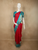 Dark Pink Butta Zari Woven Design Pure Kanchipuram Silk Saree with Contrast Double Zari Border