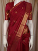 Dark Pink Butta Zari Woven Silk Saree with Rich Gold Border