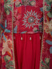Dark Pink Floral Beads Embroidered Design Georgette Kids Palazzo Suit with Over Coat