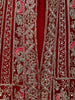Dark Pink Floral Beads and Zari Embroidered Design Net Mastani Lehenga with Dupatta
