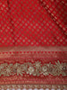 Dark Pink Floral Butta Zari Woven Design Banarasi Silk Fancy Saree with Waist Belt