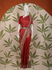 Dark Pink Floral Butta Zari Woven Design Banarasi Silk Fancy Saree with Waist Belt