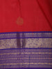 Dark Pink Floral Butta Zari Woven Design Kanchipuram Silk Saree with Contrast Zari Border
