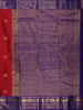 Dark Pink Floral Butta Zari Woven Design Kanchipuram Silk Saree with Contrast Zari Border