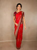 Dark Pink Floral Butta Zari Woven Design Tissue Designer Saree with Designer Border