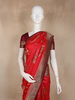 Dark Pink Floral Butta Zari Woven Design Tissue Designer Saree with Designer Border
