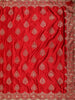 Dark Pink Floral Butta and Stone Embellished Design Satin Designer Saree with Stone Work Border