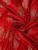 Dark Pink Floral Butta and Stone Embellished Design Satin Designer Saree with Stone Work Border