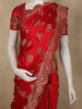 Dark Pink Floral Butta and Stone Embellished Design Satin Designer Saree with Stone Work Border
